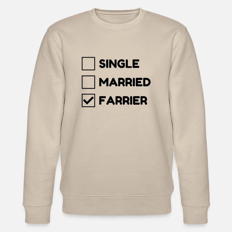 Farrier Hufschmied Maréchal Ferrant Blacksmith - Stanley/Stella CHANGER Unisex Organic Sweatshirt - beige