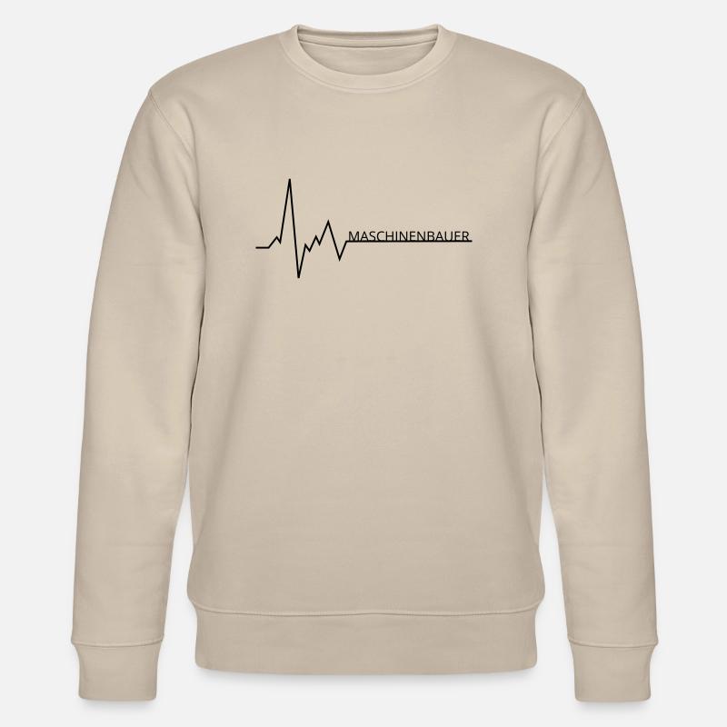 herzschlag maschinenbauer - Stanley/Stella Unisex Bio-Sweatshirt CHANGER  - Beige