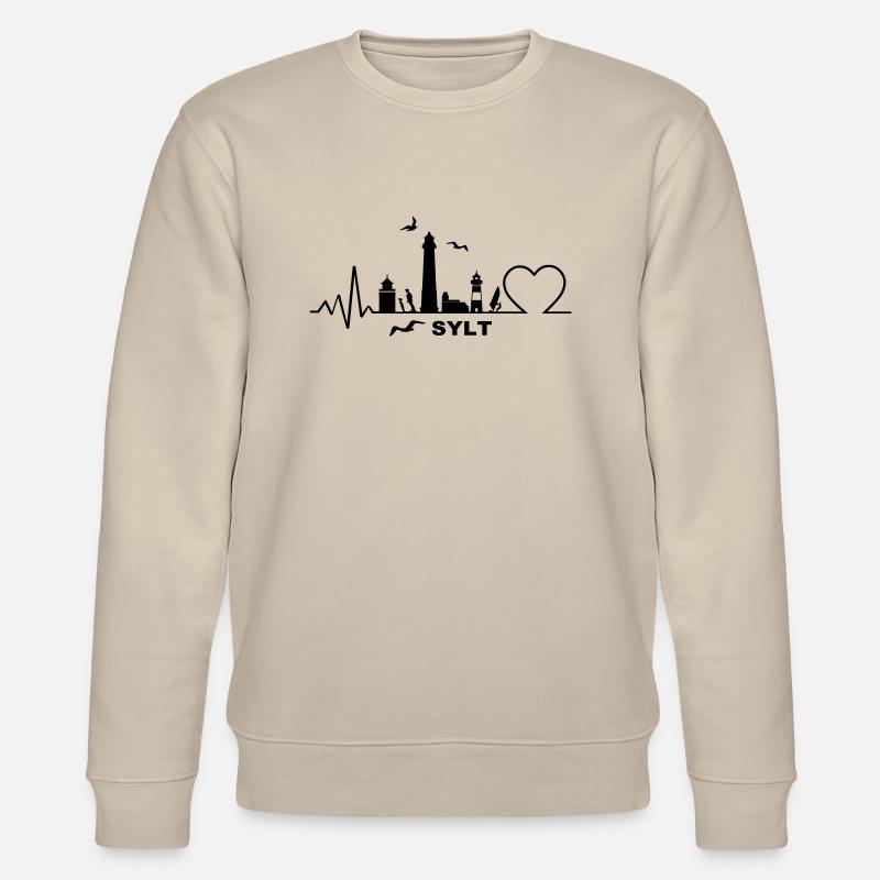 Skyline - Sylt Westerland Herz - Stanley/Stella Unisex Bio-Sweatshirt CHANGER  - Beige