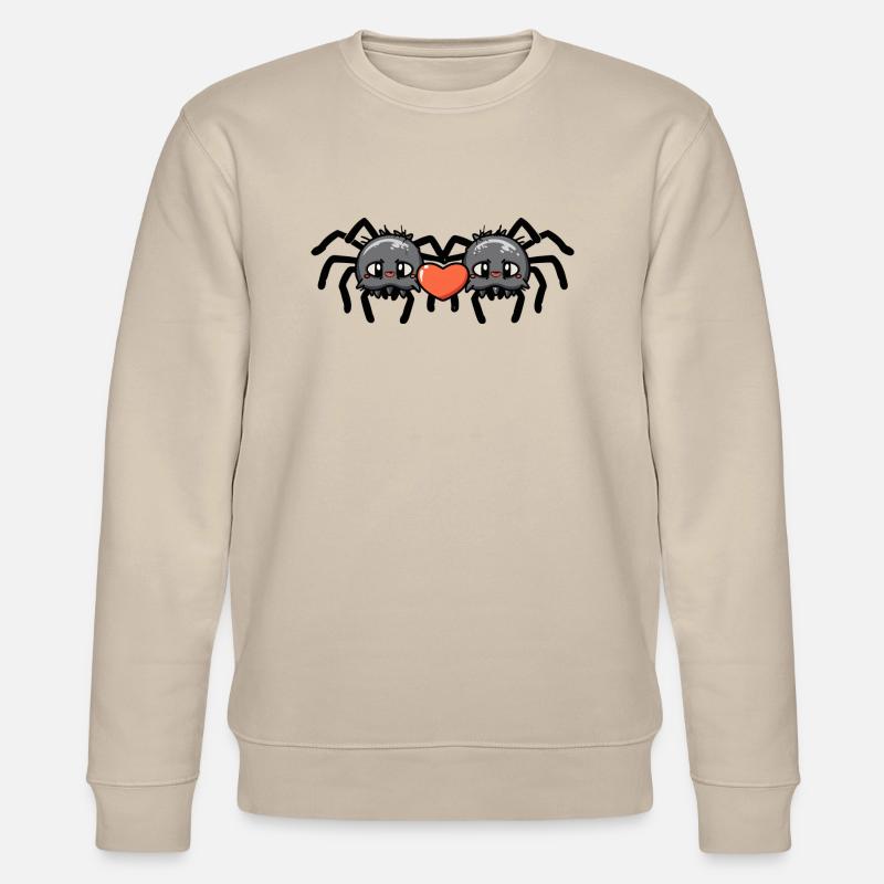 Tarentule Couple Saint-Valentin - Sweat bio CHANGER Stanley/Stella Unisexe - beige