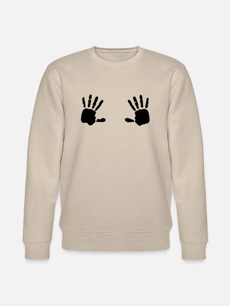 Handprint breasts Breast 1c - Stanley/Stella CHANGER Unisex Organic Sweatshirt - beige
