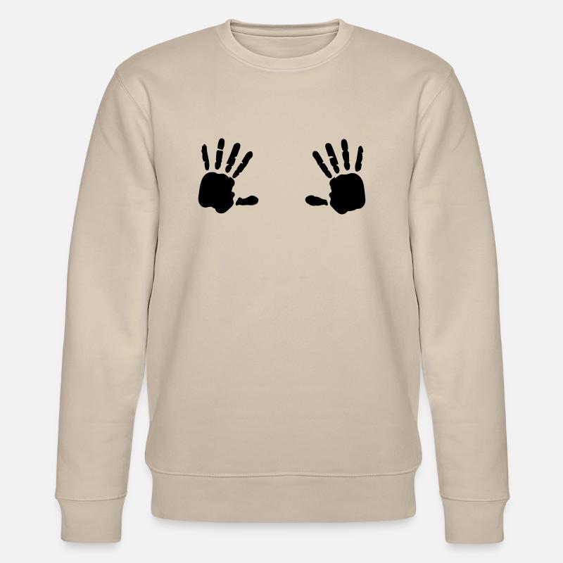 Handprint seins 1c du sein - Sweat bio CHANGER Stanley/Stella Unisexe - beige