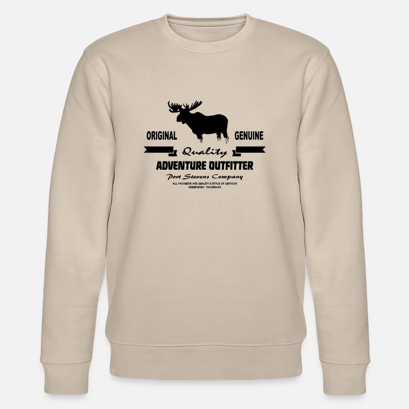 Wild Nature - Moose - Elch - Stanley/Stella Unisex Bio-Sweatshirt CHANGER - Beige