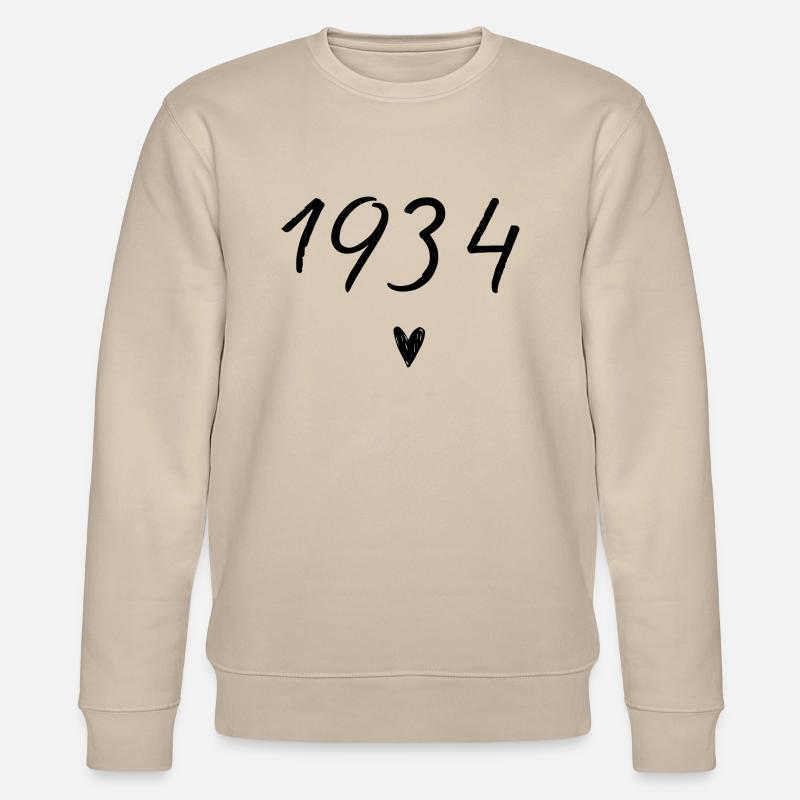 1934 coeur anniversaire - Sweat bio CHANGER Stanley/Stella Unisexe - beige