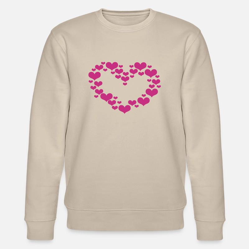 Herz aus Herzen - Stanley/Stella Unisex Bio-Sweatshirt CHANGER  - Beige