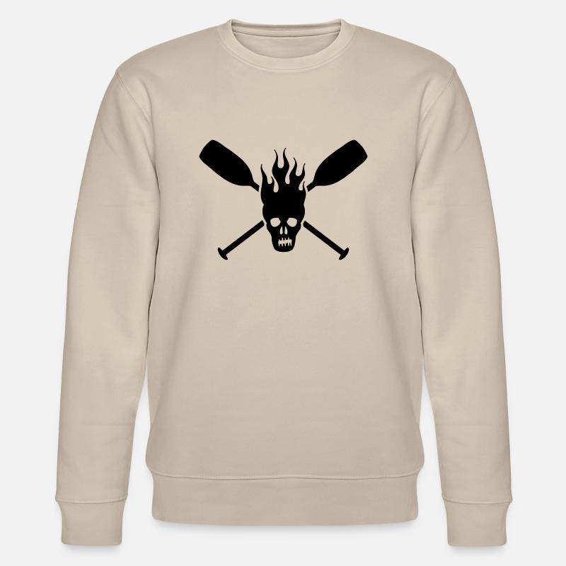 paddle skull - Stanley/Stella CHANGER Unisex Organic Sweatshirt - beige