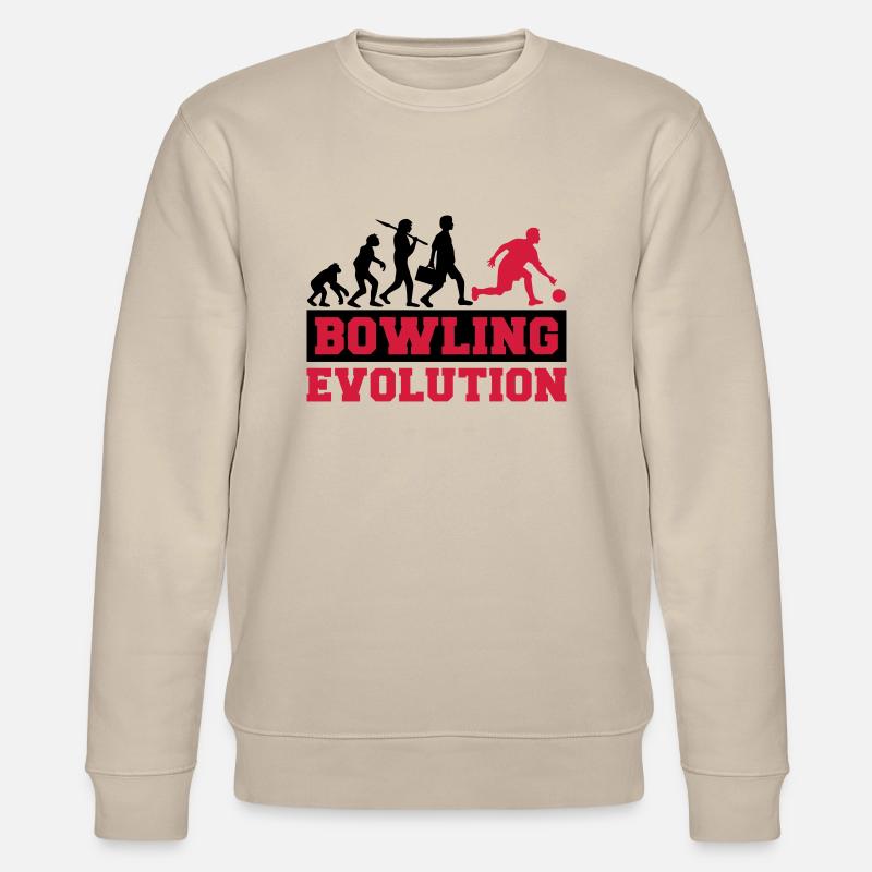 Bowling Evolution - Stanley/Stella Unisex Bio-Sweatshirt CHANGER  - Beige