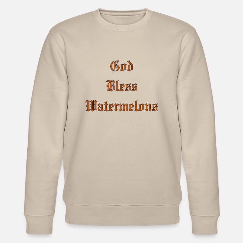 GodBlessWatermelons - Stanley/Stella Unisex Bio-Sweatshirt CHANGER  - Beige