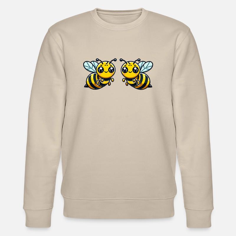 bienen wespe 2 - Stanley/Stella Unisex Bio-Sweatshirt CHANGER  - Beige