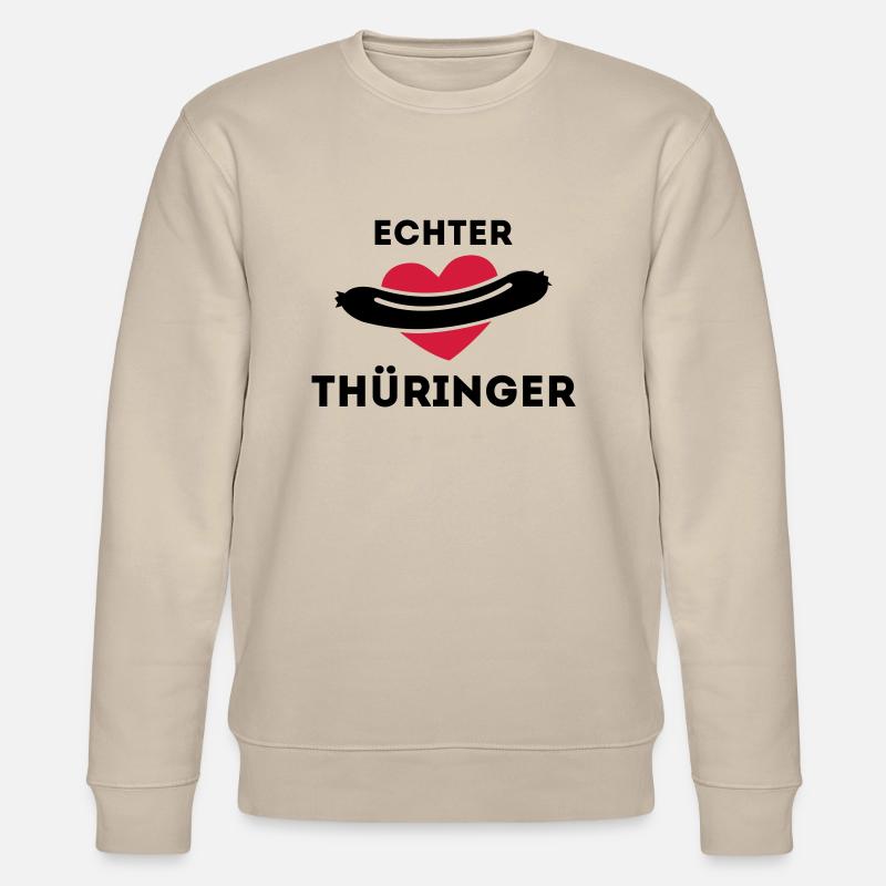 Echter Thüringer - Bratwurstliebe - Stanley/Stella Unisex Bio-Sweatshirt CHANGER  - Beige