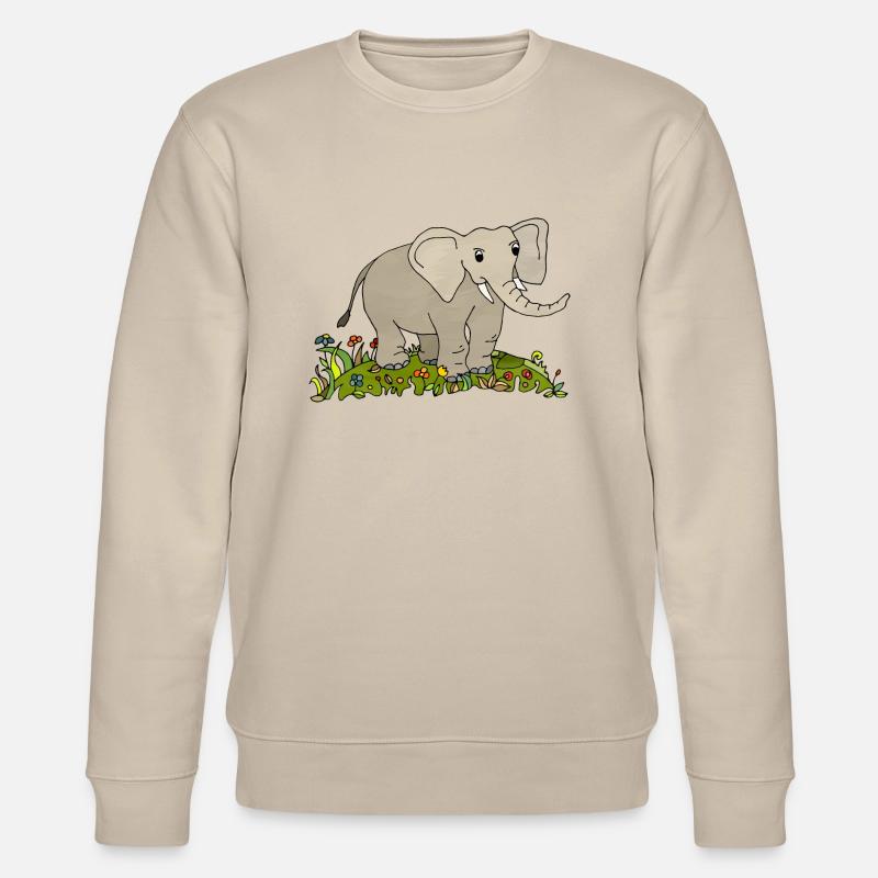 Éléphant - Sweat bio CHANGER Stanley/Stella Unisexe - beige
