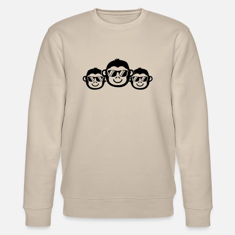 Monkey Cool 1 - Stanley/Stella CHANGER Unisex Organic Sweatshirt - beige