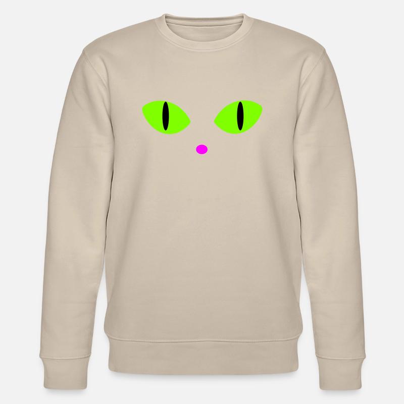 Yeux de chat verts - Sweat bio CHANGER Stanley/Stella Unisexe - beige