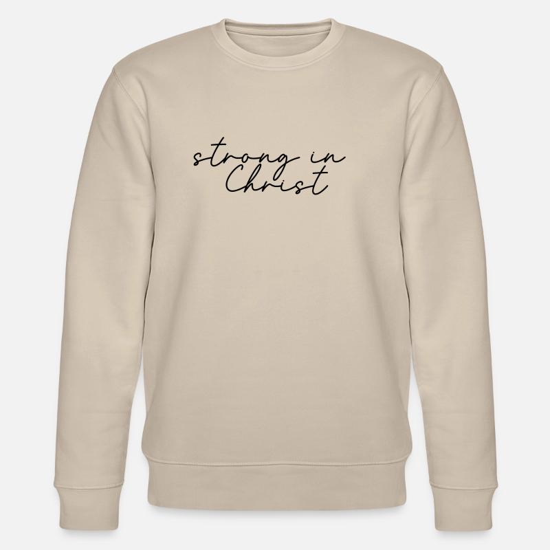 strong in christ - Stanley/Stella Unisex Bio-Sweatshirt CHANGER  - Beige