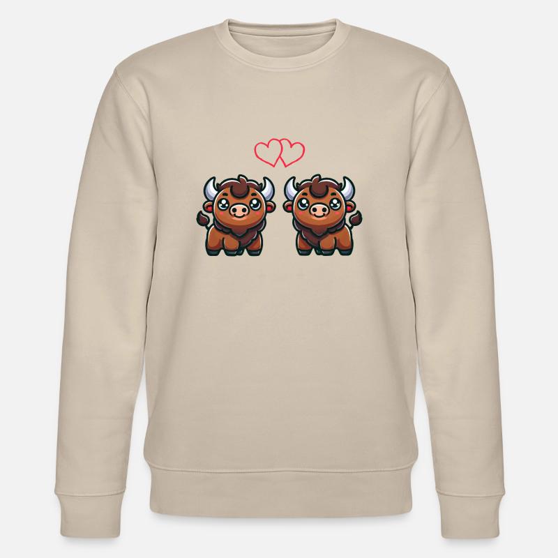 Bison Comic Love - Sweat bio CHANGER Stanley/Stella Unisexe - beige