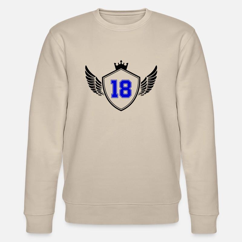 18 wappen - Stanley/Stella Unisex Bio-Sweatshirt CHANGER  - Beige