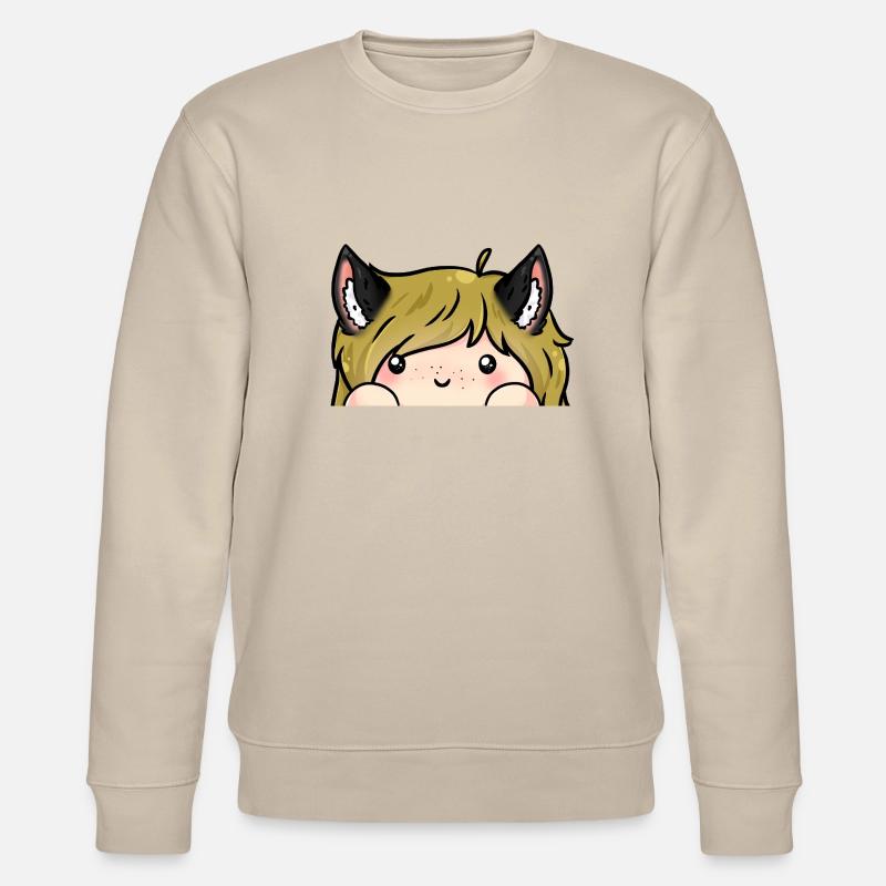 Katzen Mädchen - Stanley/Stella Unisex Bio-Sweatshirt CHANGER  - Beige