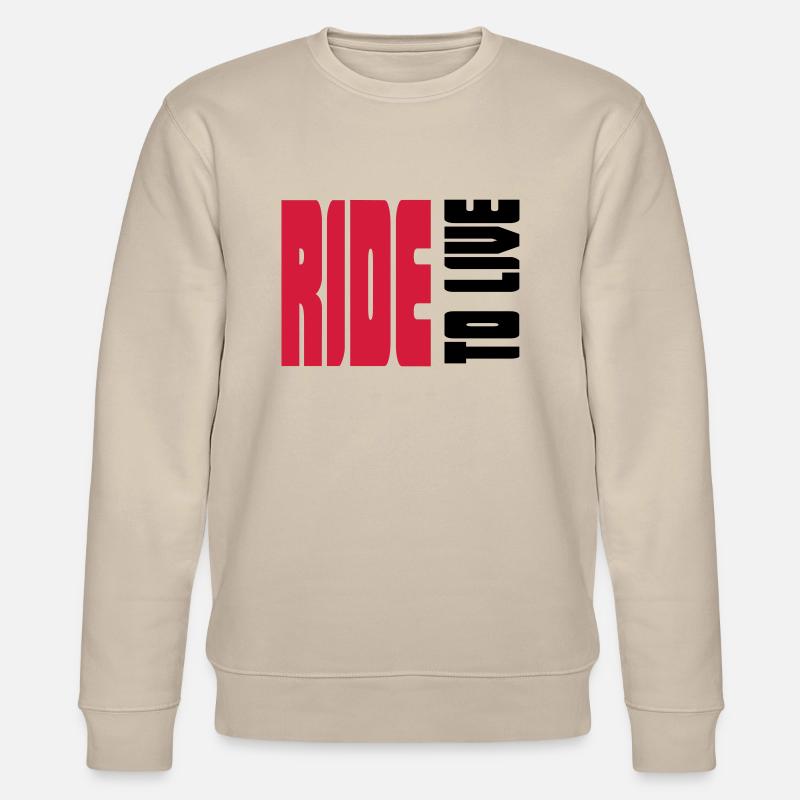 Coole Sprüche für echte Biker - Stanley/Stella Unisex Bio-Sweatshirt CHANGER  - Beige