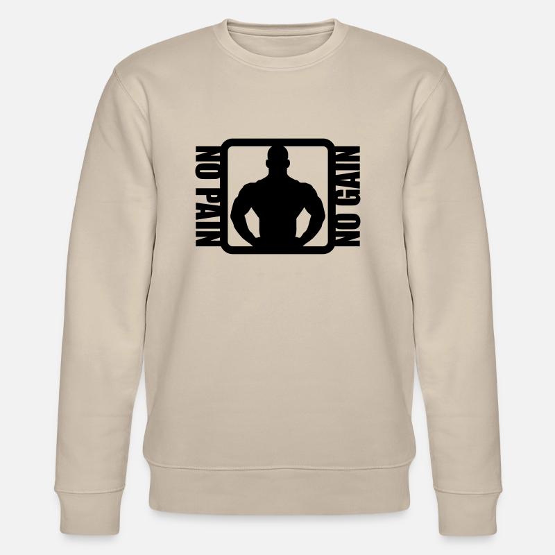 Bodybuilder Logo Design - Sweat bio CHANGER Stanley/Stella Unisexe - beige