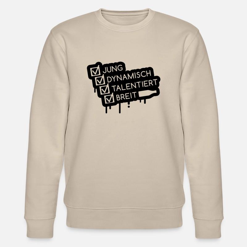jung_dynamisch_talentiert_breit_1__f2 - Stanley/Stella Unisex Bio-Sweatshirt CHANGER  - Beige