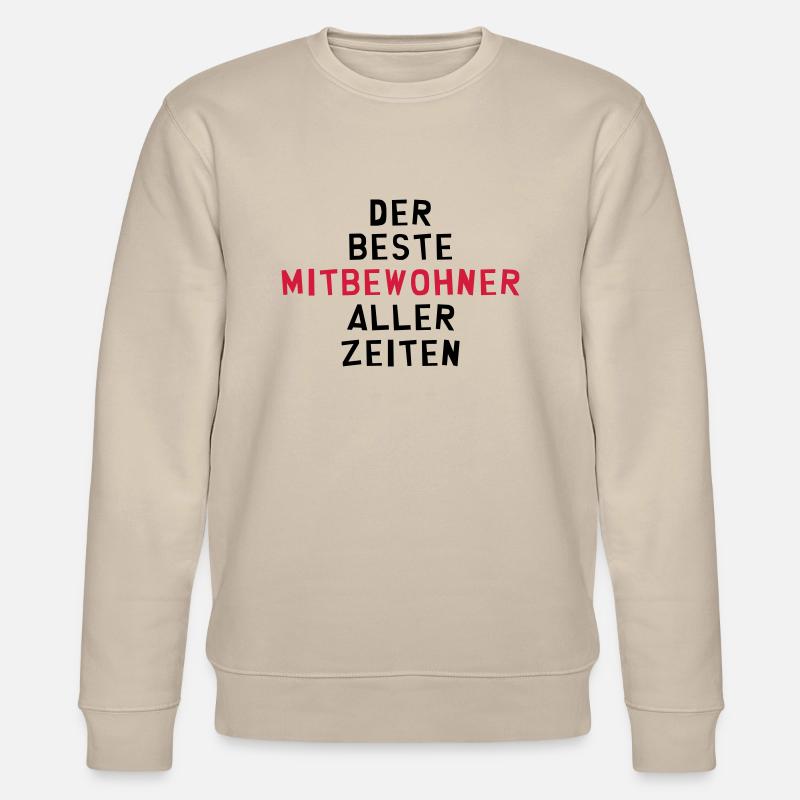 Mitbewohner Mitbewohnerin Freund Freundschaft Nähe - Stanley/Stella Unisex Bio-Sweatshirt CHANGER  - Beige