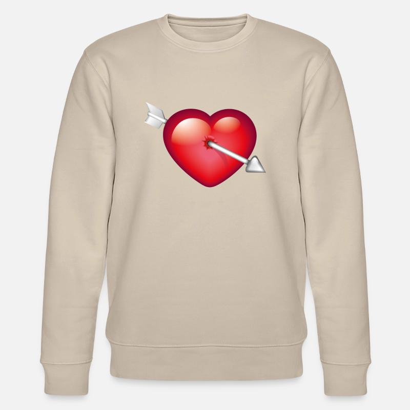 Smiley Heart with arrow - Stanley/Stella Unisex Bio-Sweatshirt CHANGER  - Beige