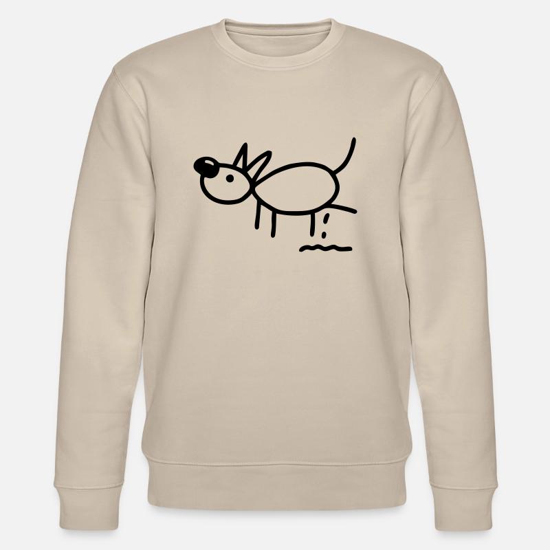 Hund pinkelt - Stanley/Stella Unisex Bio-Sweatshirt CHANGER  - Beige