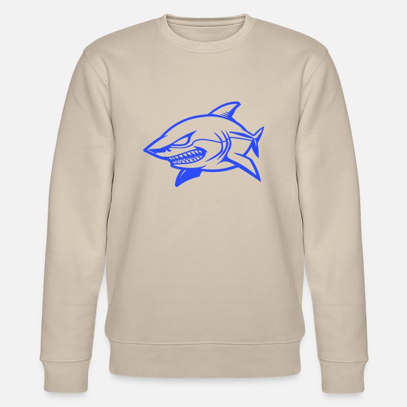 Shark Comic - Stanley/Stella CHANGER Unisex Organic Sweatshirt - beige