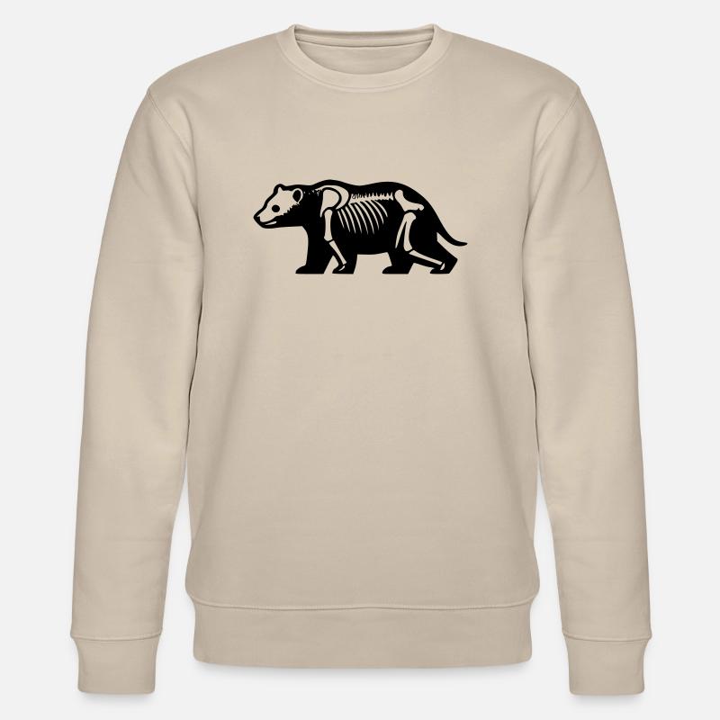 Skeleton Bear - Stanley/Stella CHANGER Unisex Organic Sweatshirt - beige