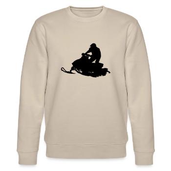 Snowmobile - Stanley/Stella Unisex Bio-Sweatshirt CHANGER  - Beige - Vorne - Nik (191cm) & Marisol (170cm)
