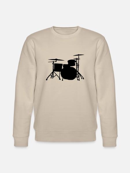 Drums Silhouette ReDesign 2 - Stanley/Stella CHANGER Unisex Organic Sweatshirt - beige