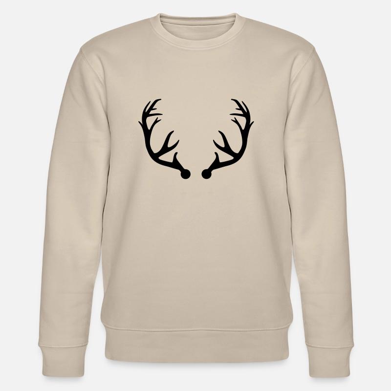 Deer antlers - Stanley/Stella CHANGER Unisex Organic Sweatshirt - beige
