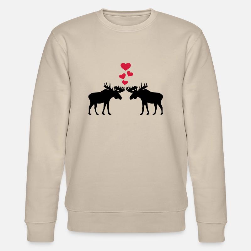 Elch - Stanley/Stella Unisex Bio-Sweatshirt CHANGER  - Beige