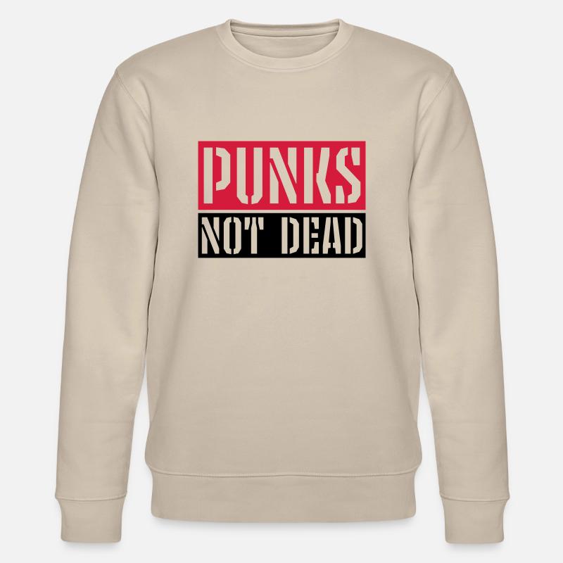 punks not dead Zitat - Stanley/Stella Unisex Bio-Sweatshirt CHANGER  - Beige