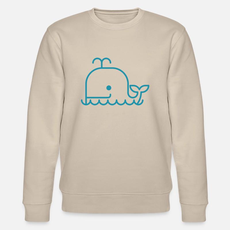 Whale - Stanley/Stella Unisex Bio-Sweatshirt CHANGER  - Beige