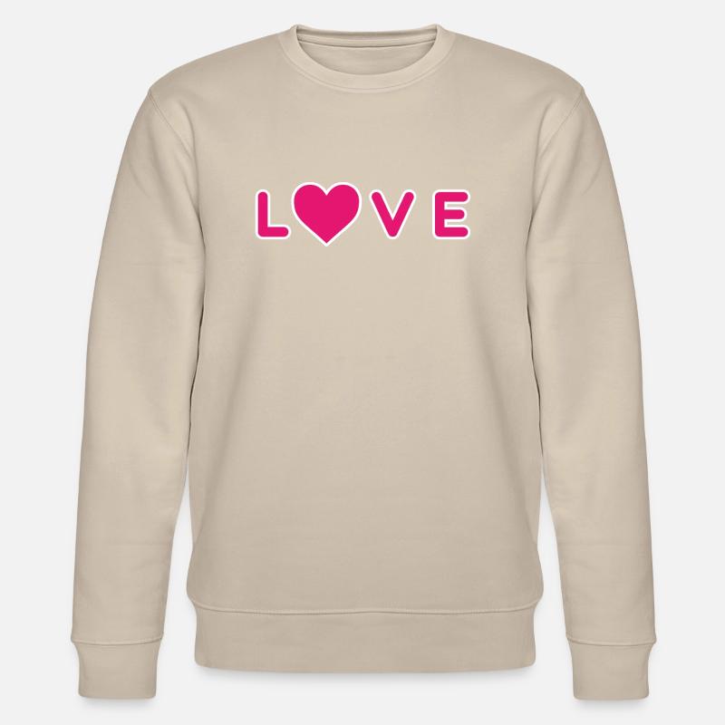 LOVE Design mit Herz - Stanley/Stella Unisex Bio-Sweatshirt CHANGER  - Beige