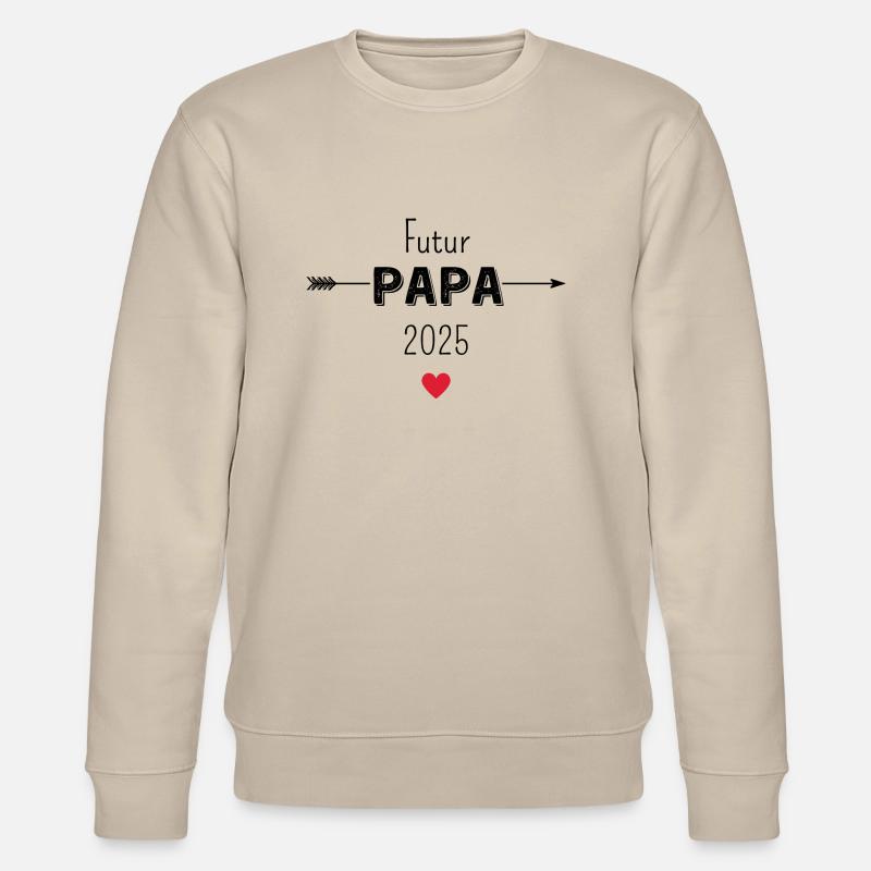 Werdender Papa 2025 - Stanley/Stella Unisex Bio-Sweatshirt CHANGER  - Beige