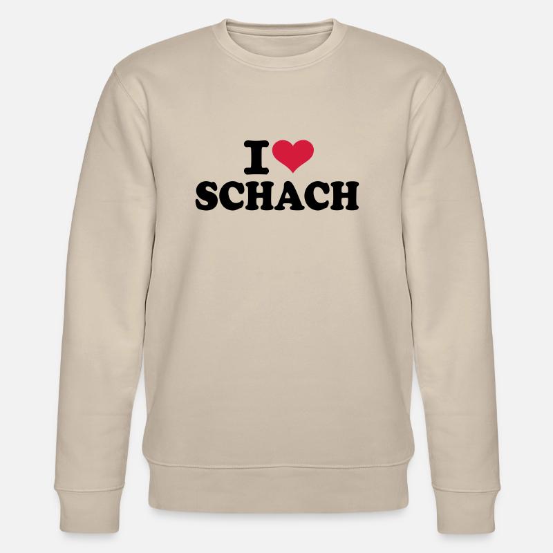 I love chess - Stanley/Stella CHANGER Unisex Organic Sweatshirt - beige