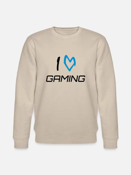 I love gaming - Stanley/Stella CHANGER Unisex Organic Sweatshirt - beige