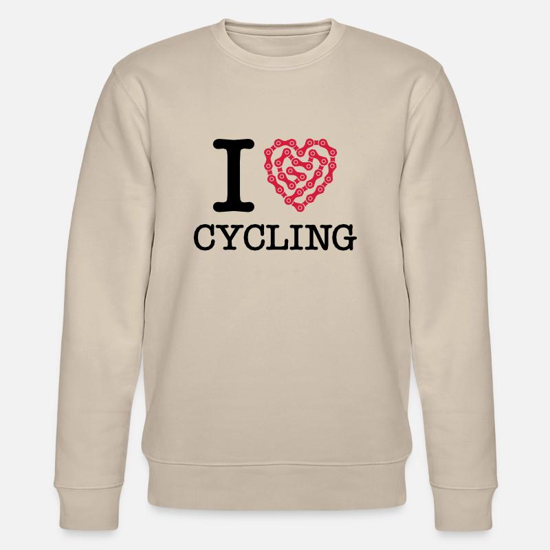 I Love Cycling - Sweat bio CHANGER Stanley/Stella Unisexe - beige