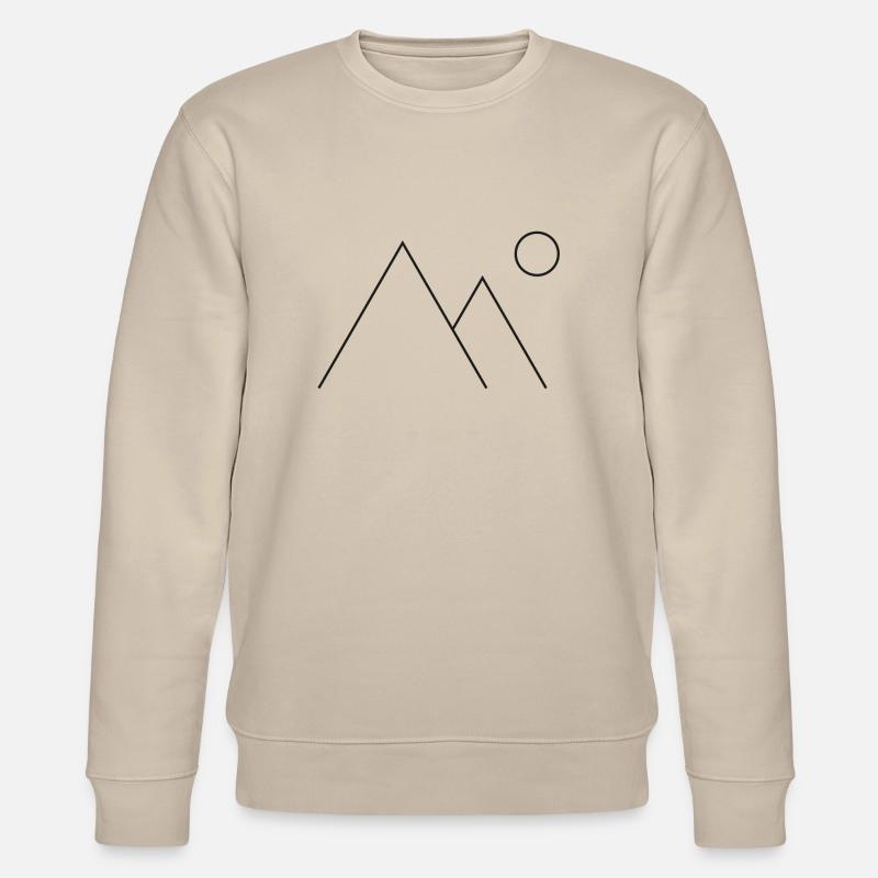 Berge Minimal - Schwarz - Stanley/Stella Unisex Bio-Sweatshirt CHANGER  - Beige
