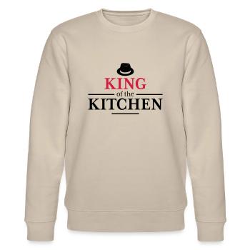 Men's Cooking Apron - Stanley/Stella CHANGER Unisex Organic Sweatshirt - beige - Front - Nik (191cm) & Marisol (170cm)