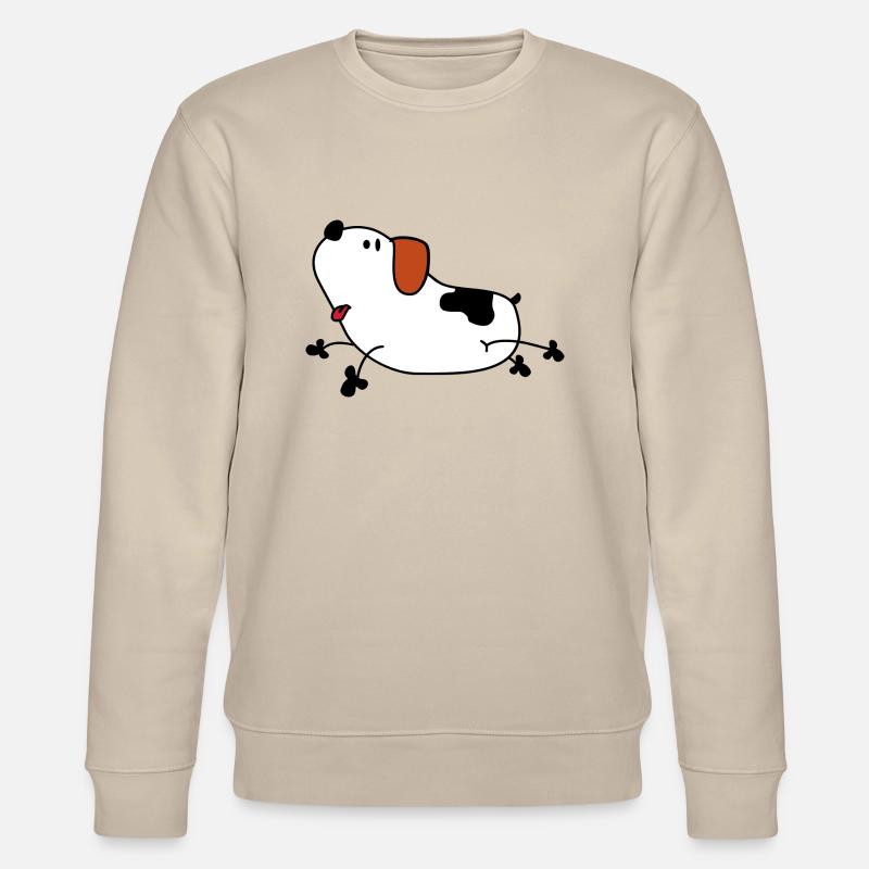 Süßer Comic Hund - Stanley/Stella Unisex Bio-Sweatshirt CHANGER  - Beige
