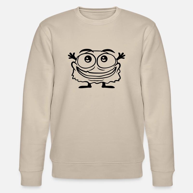 Süßes kleines haariges Monster - Stanley/Stella Unisex Bio-Sweatshirt CHANGER  - Beige