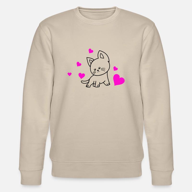 Amour du chat 01 - Sweat bio CHANGER Stanley/Stella Unisexe - beige