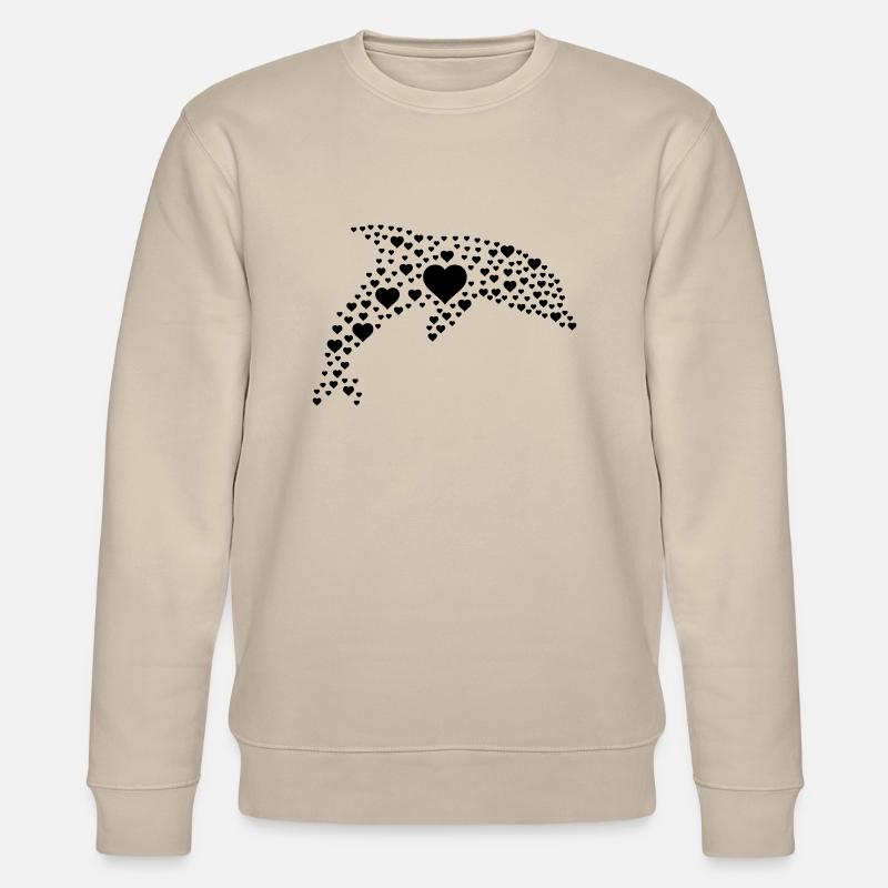 Delfin Herzen - Stanley/Stella Unisex Bio-Sweatshirt CHANGER  - Beige