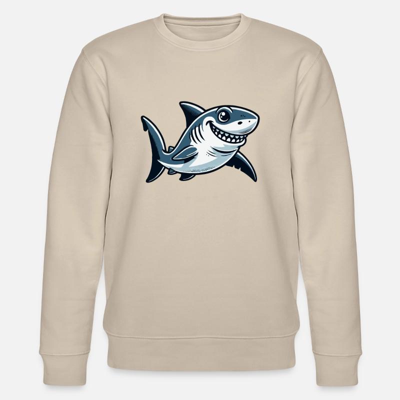 Bande dessinée requin - Sweat bio CHANGER Stanley/Stella Unisexe - beige
