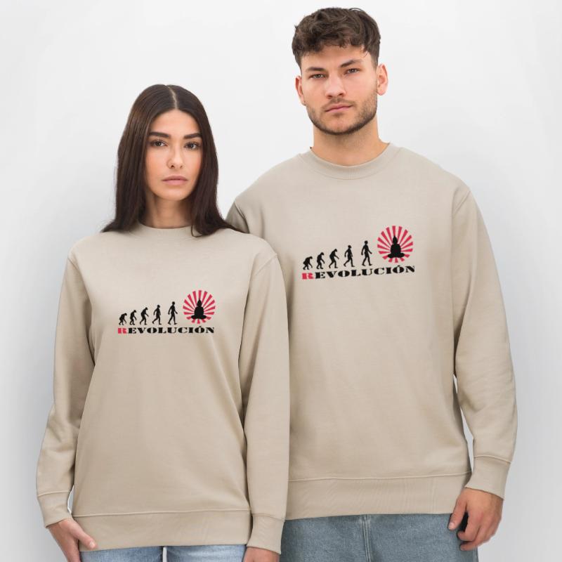 r-evolution, Evolution, darvin, revolution, Buddha Stanley/Stella Unisex Bio-Sweatshirt CHANGER 