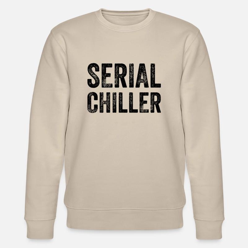 SERIAL CHILLER Lustige Geschenkidee black - Stanley/Stella Unisex Bio-Sweatshirt CHANGER - Beige