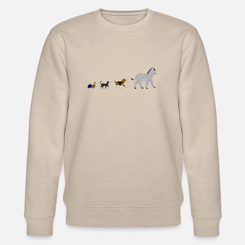 Chien, chat, coq, âne - Sweat bio CHANGER Stanley/Stella Unisexe - beige